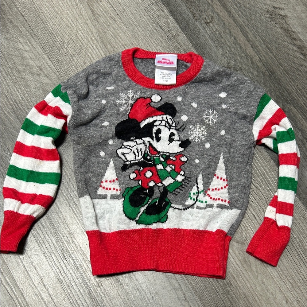 Minnie Mouse Holiday Sweater 12 mos